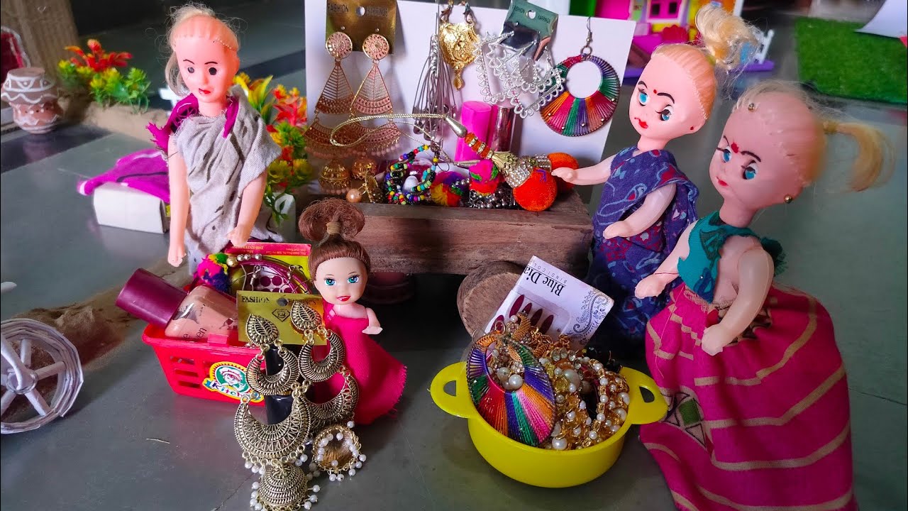 Barbie doll all day routine in Indian village ।gudiya wale cartoon