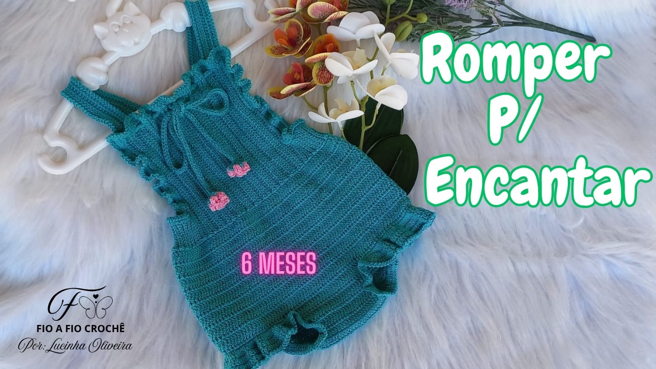 Esse body de Crochê Vai Derreter Seu Coração 💖Croche para bebê - 6 meses