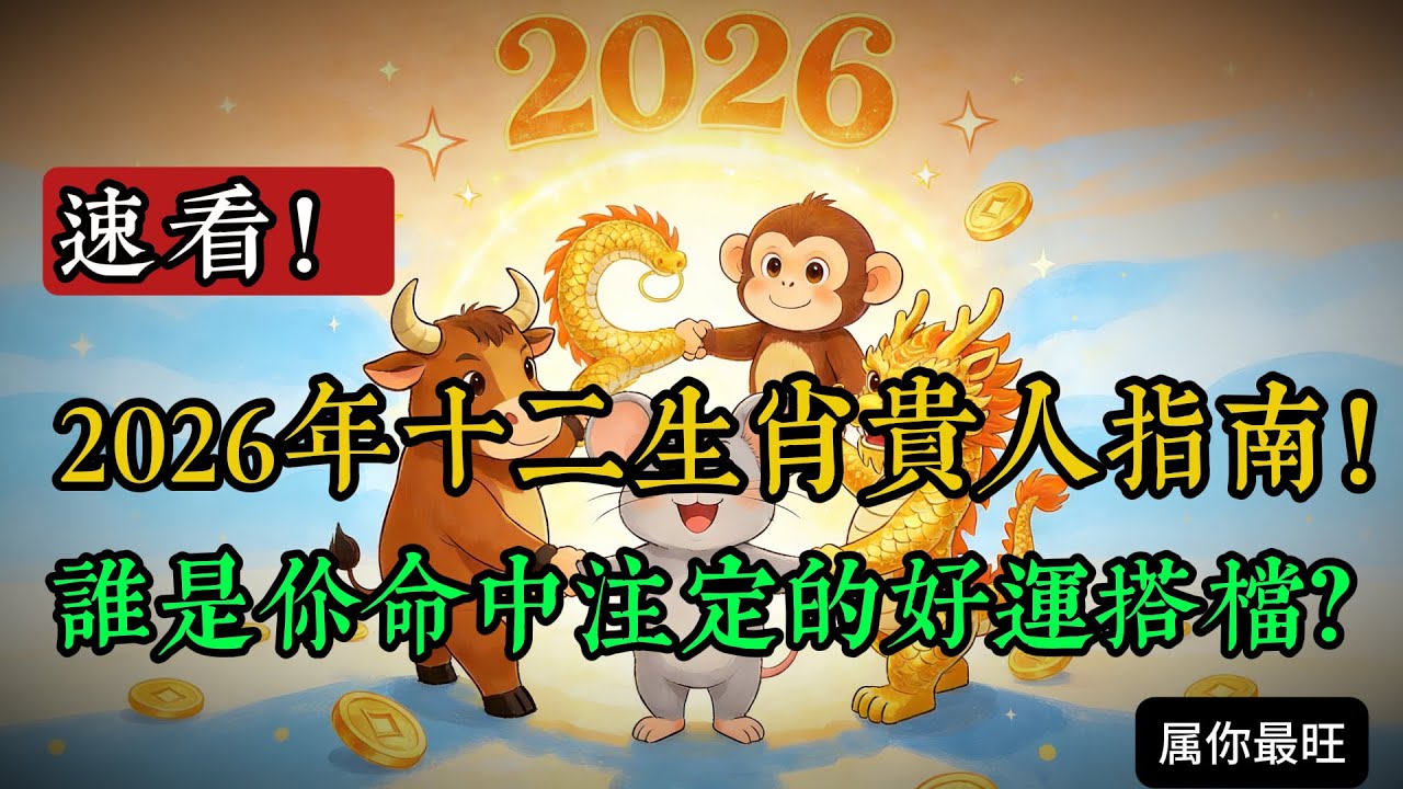 2026年十二生肖貴人全解析！誰是你命中注定的“好運搭檔”？速看！#生肖運勢 #2026運勢 #貴人運 #十二生肖 #命理 #玄學  #好運指南