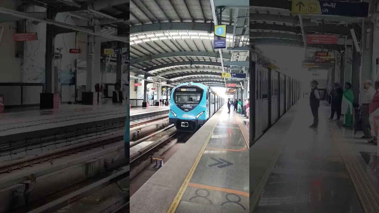 KOCHI Metro arriving at Station 🚉