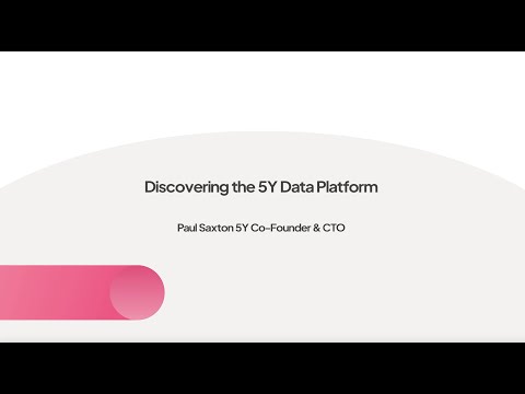 Discovering The 5Y Data Platform | 5Y Technology - YouTube