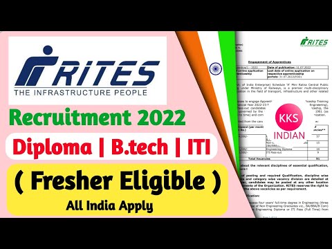RITES Recruitment 2022 | Diploma B.tech | Fresher Eligible | All India Jobs | Apprentice @KKSINDIAN