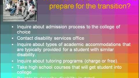 Transition From High School To College