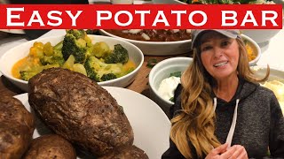 Easy Potato Bar | Air Fryer Baked Potatoes | Fun Foodie Idea To Share With Friends