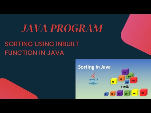 CODING ARMY | JAVA PROGRAM |SORTING USING INBUILT FUNCTION IN JAVA
