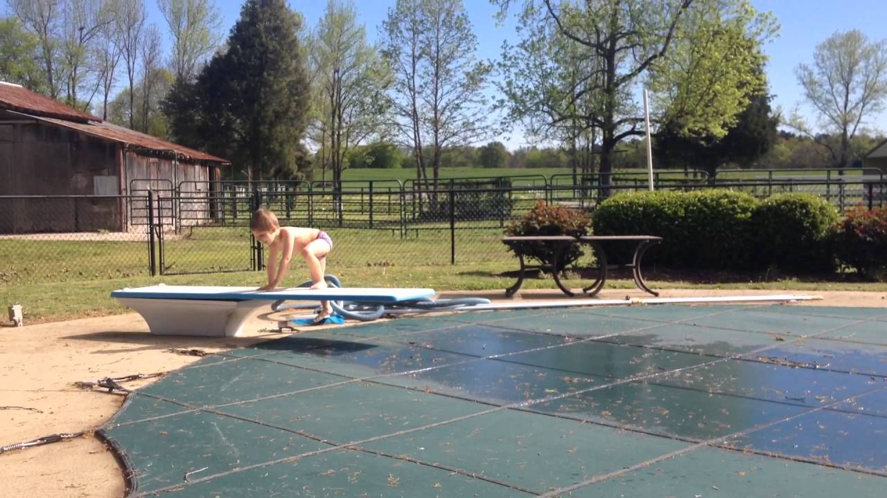 Pool cover trampoline 1 YouTube