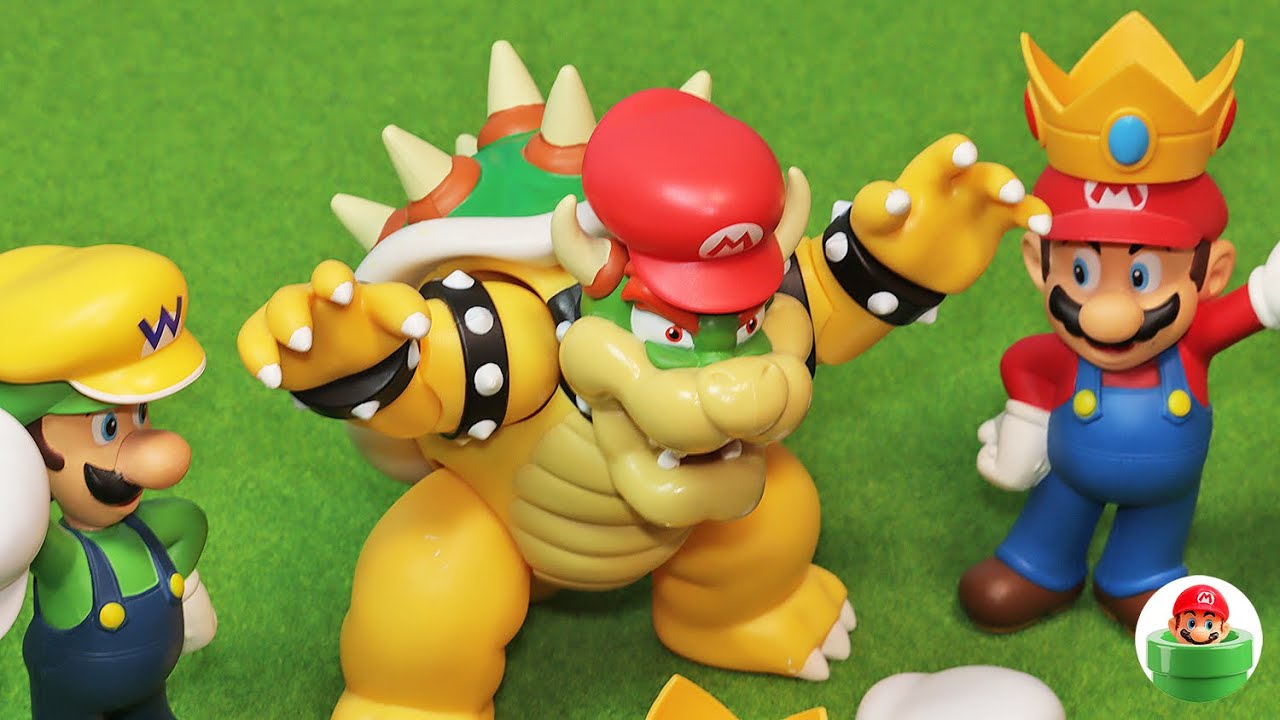 A thrilling game where you stack Mario characters' hats マリオ おもちゃ ゆらゆらキャップタワーで遊ぼう！