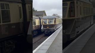 GWR Diesel Railcar No 22 leaves Cranmore with the first departure on Friday 3/4/26