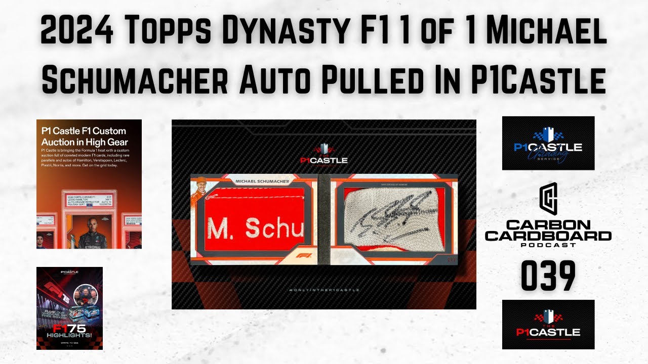 2024 Topps Dynasty F1 1 of 1 Michael Schumacher Auto Pulled In P1Castle 2024 Topps Dynasty F1 1 of 1 Michael Schumacher Auto Pulled In P1Castle