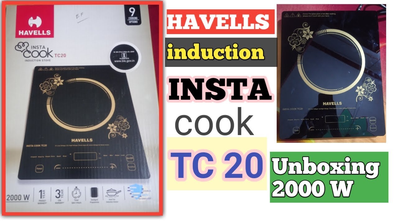 HAVELLS induction insta cook TC20 Unboxing and first review//induction
