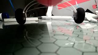 Prototype compliant mechanism landing gear low drop test.