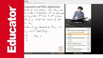 Cofactor Expansion of Determinants