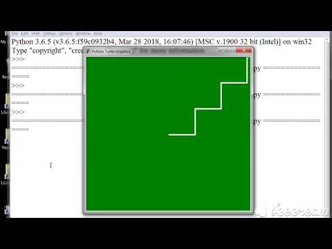 Drawing steps (of staircase) - Python turtle graphics