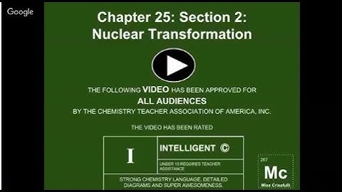Pearson Chapter 25: Section 2: Nuclear Transformation