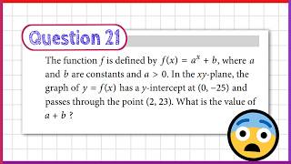 Exponential Function with 2 Variables (SAT Test 9, MATH Section 2 Module 2, Question 21) Wealth