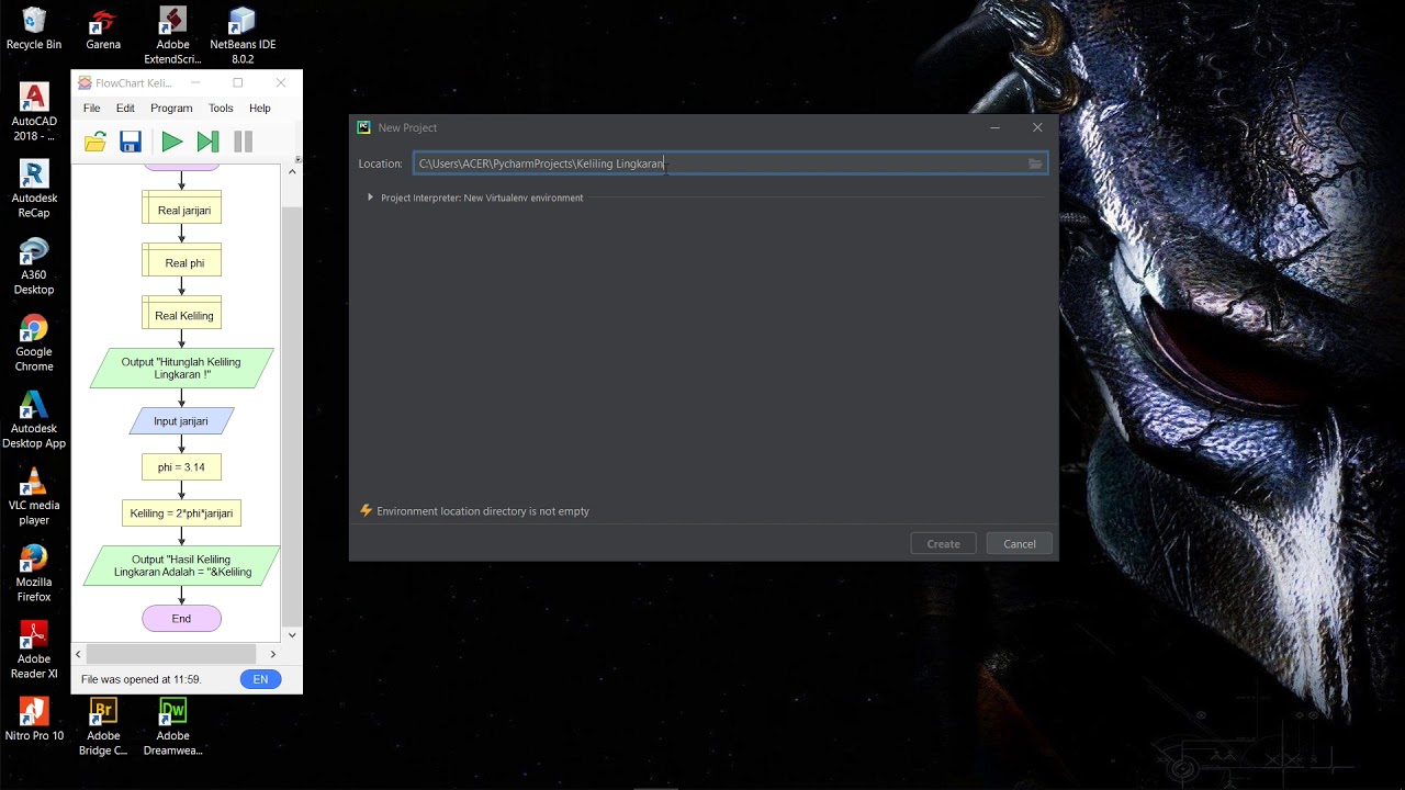 Tutorial Membuat Pseuducode Menggunakan Aplikasi Pycharm dari Flowchart ...
