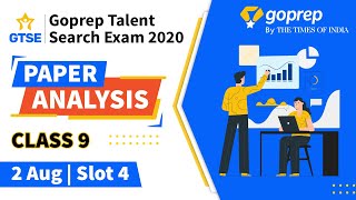 Goprep Talent Search Exam | Paper Analysis | 2nd Aug (Slot 4) | GTSE 2020 | Goprep