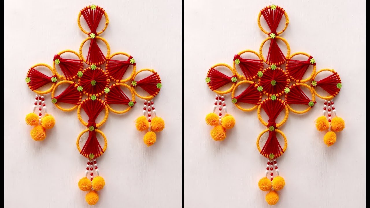 Amazing Wall Hanging Toran Making Using Woolen/ Door Hanging Toran