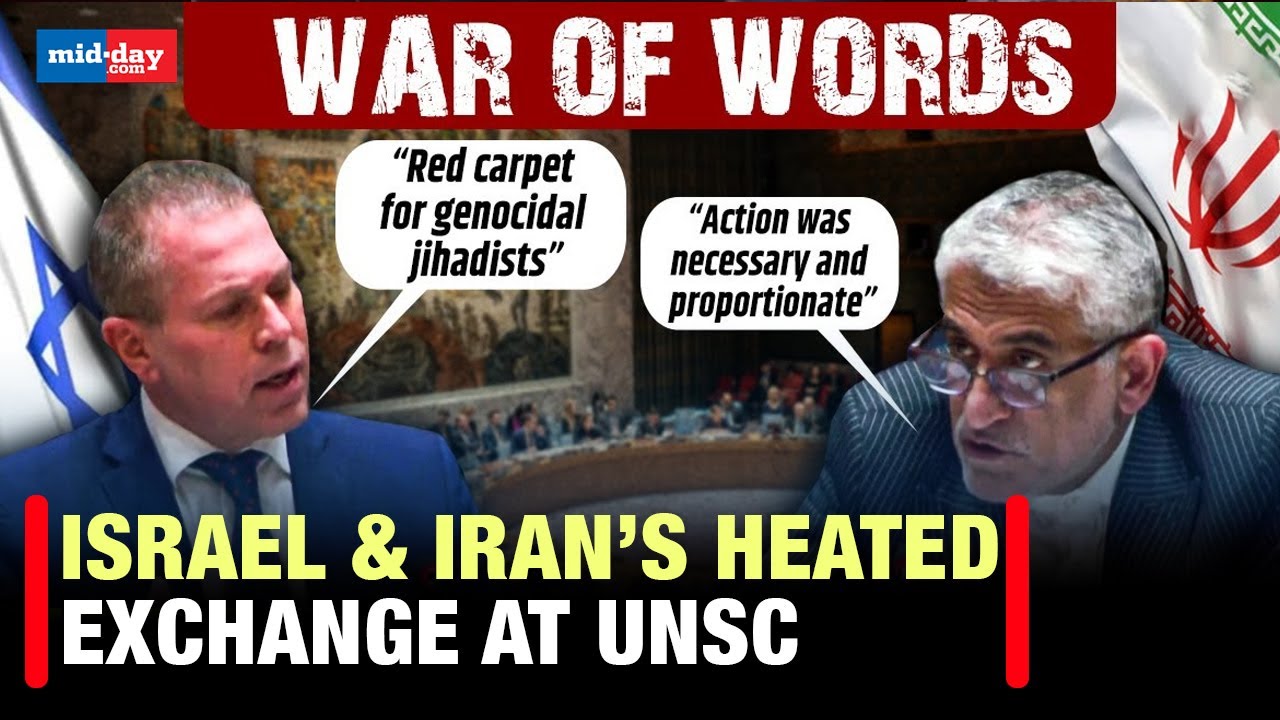 Israel - Iran Conflict: Watch Heated War of Words Between Ambassadors Over Recent Attacks at UNSC