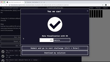 13 - Dynamically Set Coordinates for Each Bar - Data Visualization with D3 - freeCodeCamp Tutorial