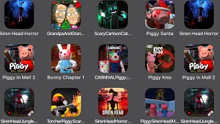 Siren Head Horror,Grandpa And Granny,Scary Cartoon Cat,Piggy Santa,Piggy In Mall 2,Bunny Chapter 1, screenshot 4