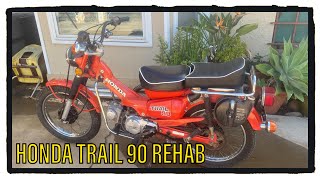 Let's Get This Vintage Honda Trail 90 Running Again!  CT90 Rehab / Postie Bikes Rule!