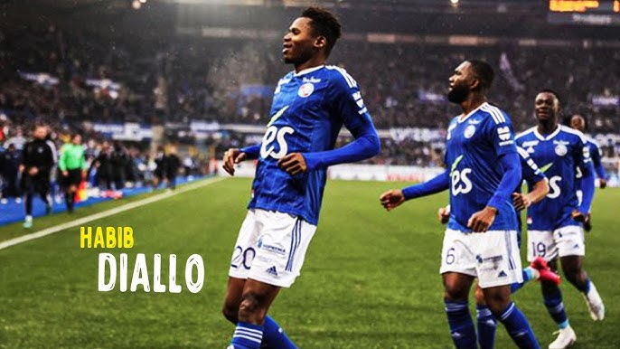 Goal Habib DIALLO (4' - RCSA) RC STRASBOURG ALSACE - STADE RENNAIS FC (2-1)  21/22 