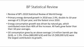 Review of BP's Annual Stats Review of World Energy
