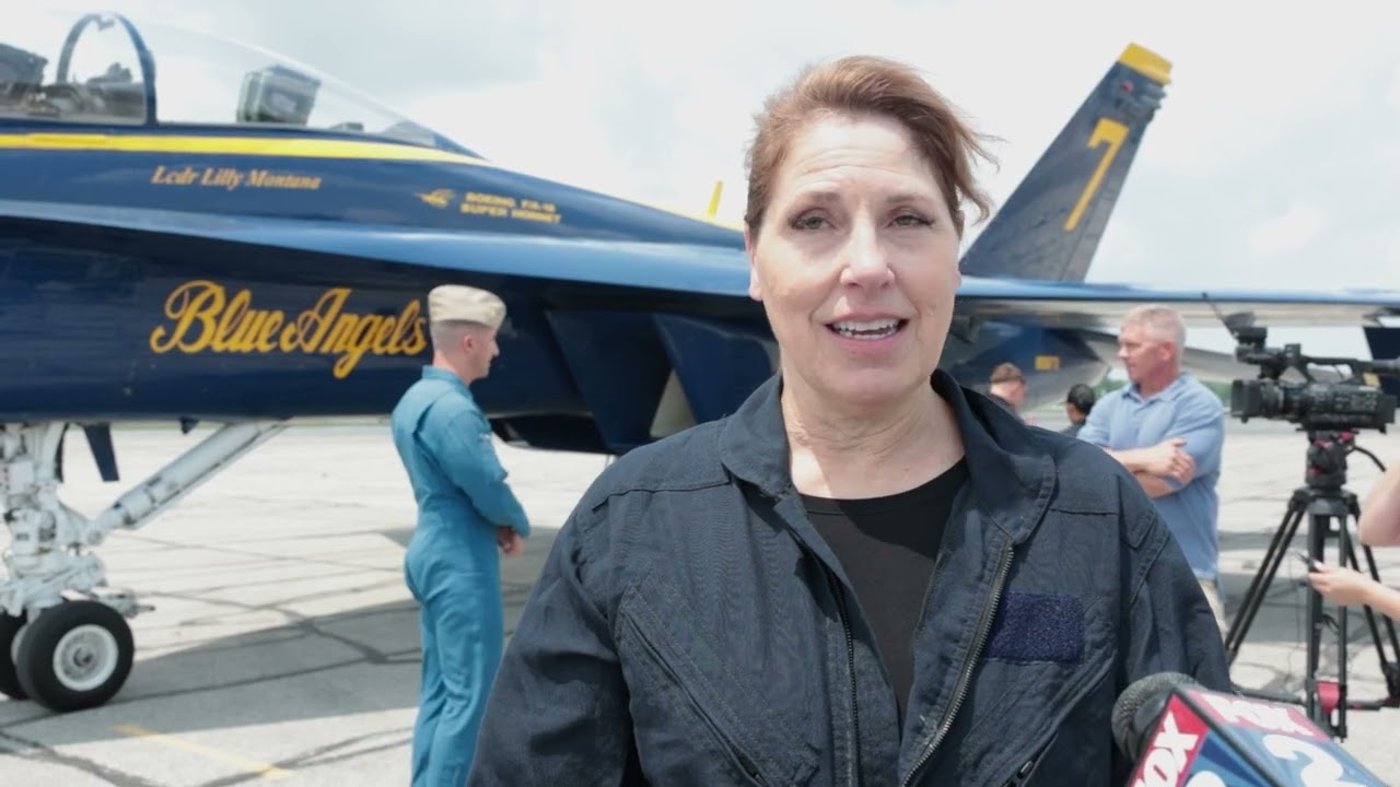 Ann Arbor high school swim coach rides along with Blue Angels ahead of air show