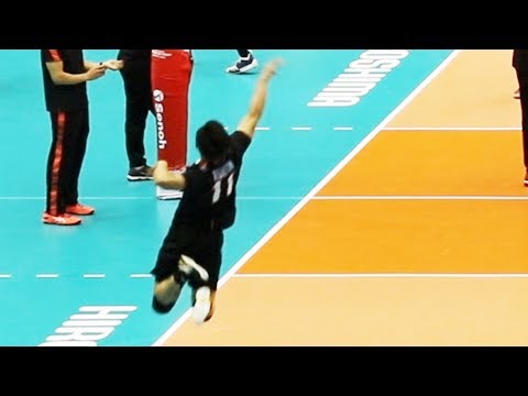 男子バレーボール、西田選手のサーブ無双集