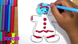 How to Color Mr Gingerbread Men As A Christmas Treat On Christmas Coloring Page