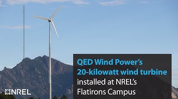 QED Wind Power’s 20-kilowatt wind turbine installed at Flatirons Campus