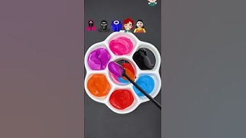 Guess the mixed color of Squid Game 2（Part 11）#오징어게임 #squidgame #squidgame2 #colormixing #satisfying