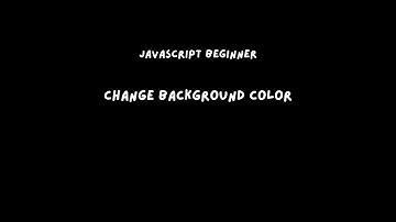 How to Change Background Color in Javascript || Urdu || Hindi