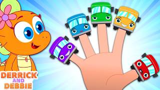 Wheels On The Bus Finger Family Kids Songs And Nursery Rhymes Derrick And Debbie