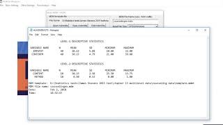 Famous Illustration of HLM program (by SSI) with multilevel data Profile