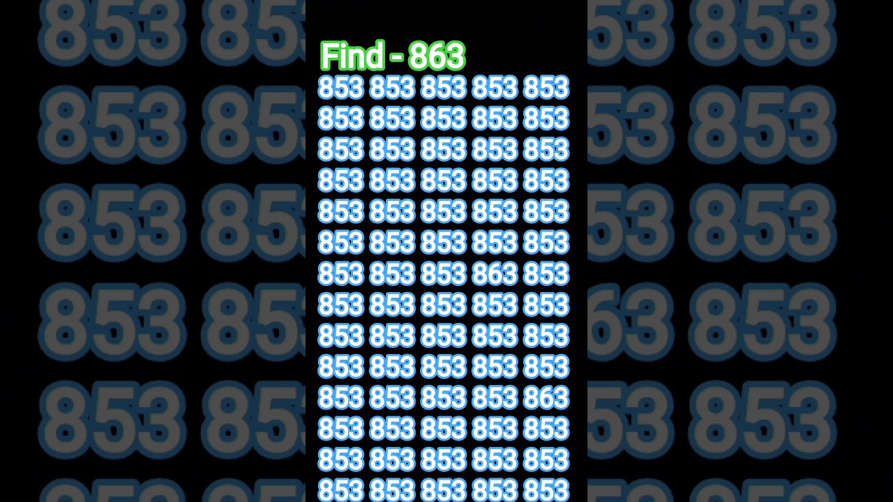 Spot The Numbers Challenge! Go! Part 53 