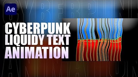 After Effects Tutorials - Cyberpunk liquidy text animation - No Plugins