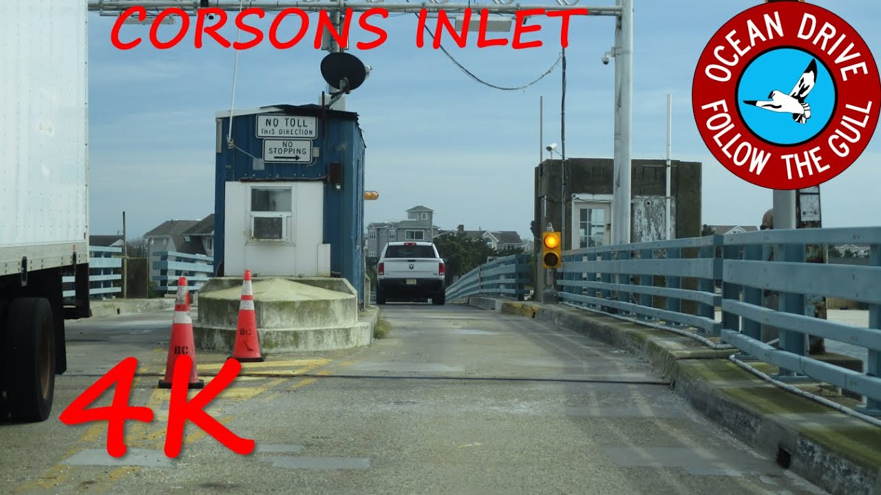 ⁴ᴷ Corsons Inlet Toll Bridge (Ocean Drive) southbound [4K VIDEO] - YouTube