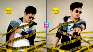 Lockdown Concept Photo Editing | PicsArt Photo Editing Tutorial | RuelTV screenshot 4