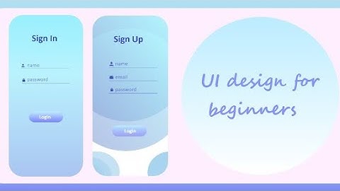 Sign In / Sign Up UI design using adobe xd -Tutotrial