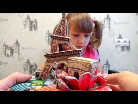 ПАРИЖ Эйфелева башня.Собираем 3D puzzle/PARIS The Eiffel Tower
