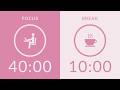 40/10 Pomodoro Timer | No Music 🔔 Bell Only | 2-Hour Study With Me for Deep Focus 🍅