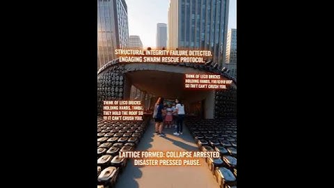 Earthquake Collapse Saved by Swarm Shield | Billions of Micro-Units Stop a Building Mid-Tilt |