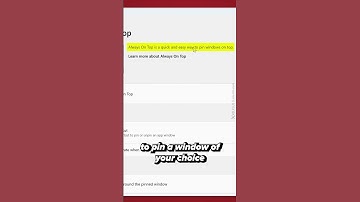 How to Keep a Window ALWAYS On TOP #shorts