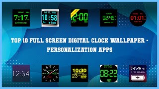 Top 10 Full Screen Digital Clock Wallpaper Android Apps screenshot 5