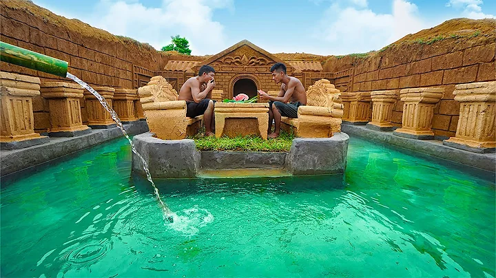 Build A Modern Underground House With A Water Slide Into A Cool Underground Swimming Pool