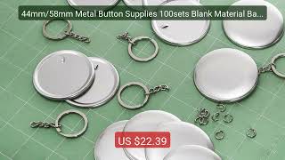44mm/58mm Metal Button Supplies 100sets Blank Material Badg... — Top Pick 2026 | Unbeatable Price!