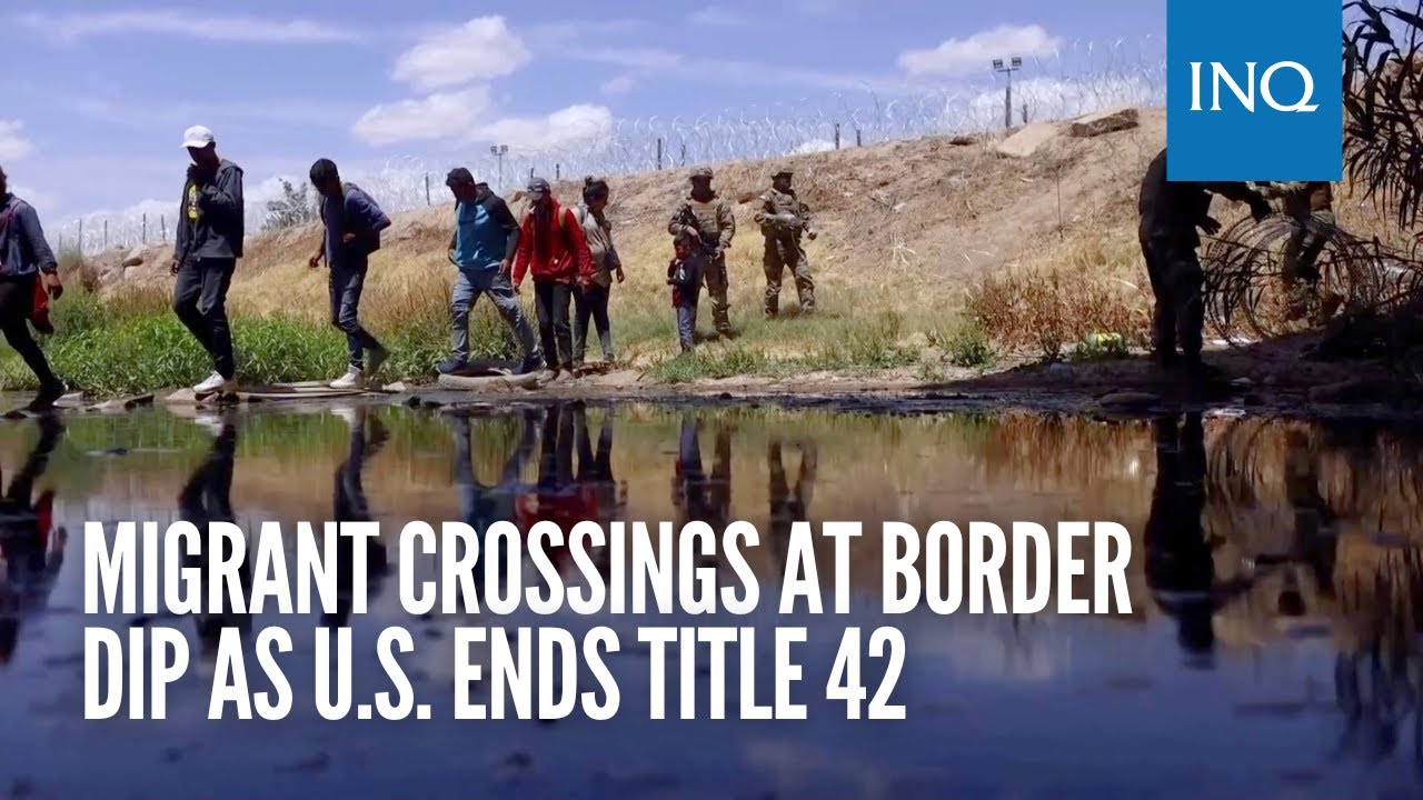 Migrant crossings at border dip as US ends Title 42 - YouTube