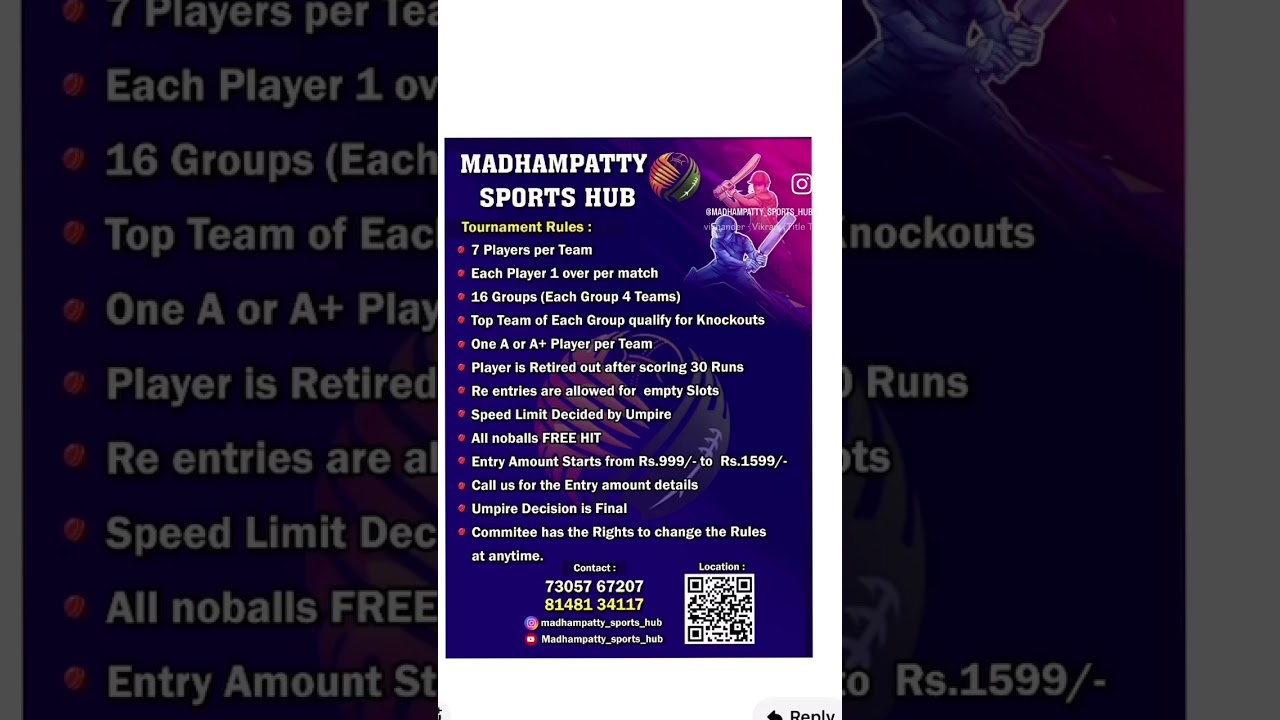 Our first cricket tournament… kindly participate and Support US… 